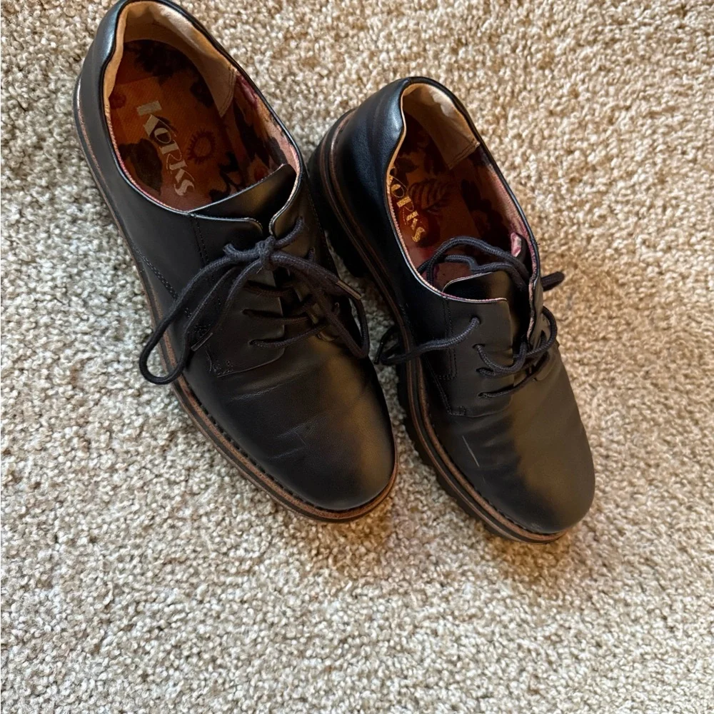 Kork-Ease Black Chunky Sole Flats - Picture 7 of 10